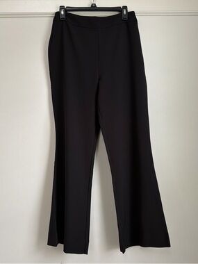 in february Black High Rise Side Zip Flare Leg Dress Pants Trousers M NWT